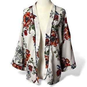 Liberty Love White Floral Print Kimono